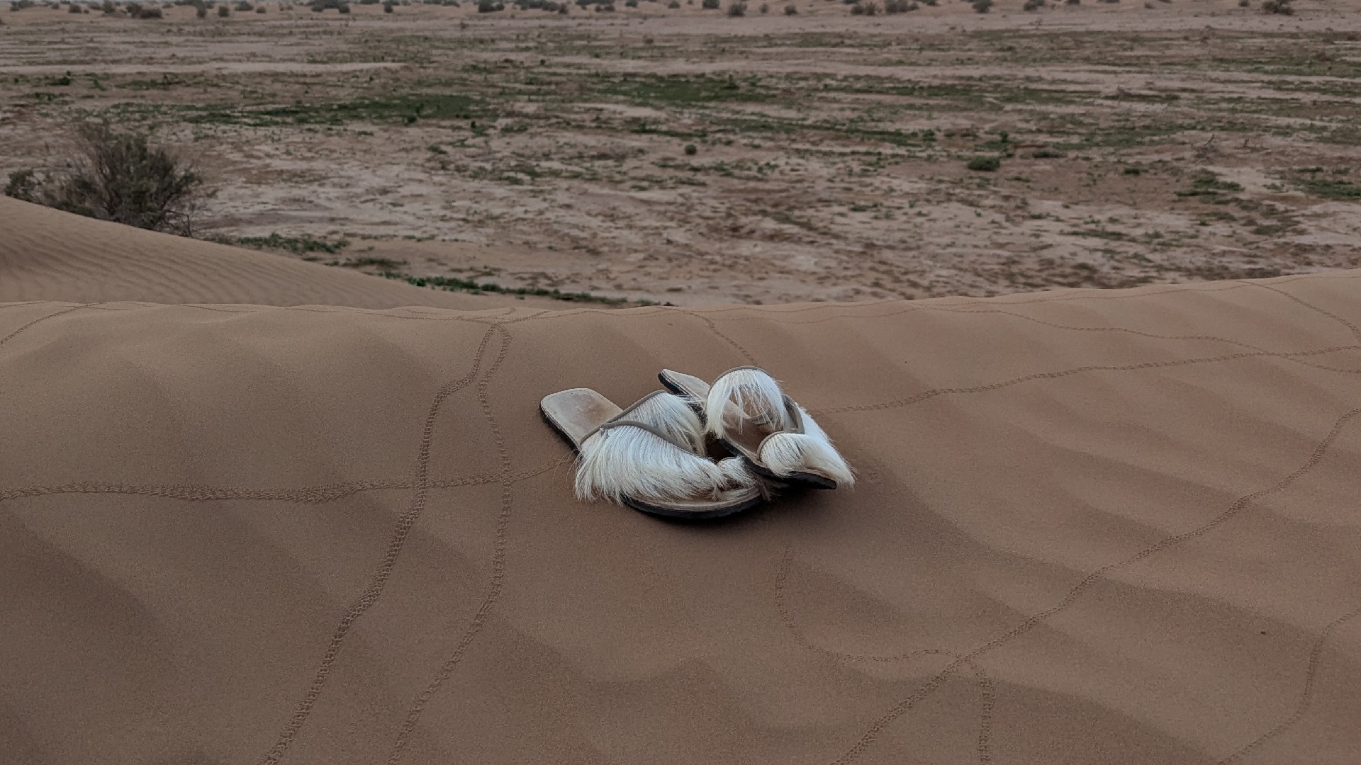 sandales en poil de chèvre